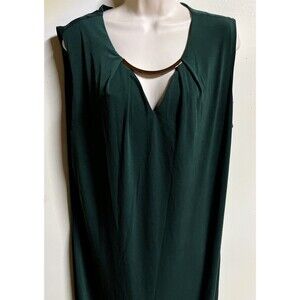 AA Studio Women's Slip Size 16 Dress Sleeveless Green Sleeveless Key hole